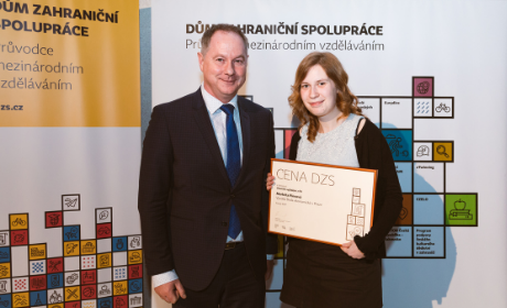 VŠE student was awarded a Czech National Agency for International Education and Research prize, given by the Minister of Education