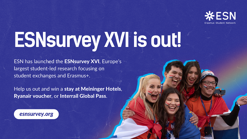 ESNsurvey 2025: Give a voice to your experience and help improve the Erasmus+ programme