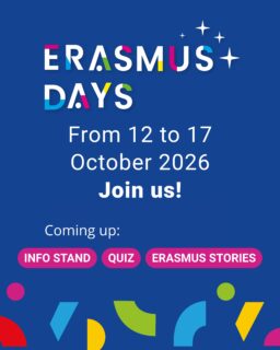 ✨ Erasmus is not just a journey to a different place, but an opportunity to learn, grow and see the world from new perspectives ✨

Come and be part of Erasmus Days 2026 at VŠE. 

#VSE #StudyAbroad #Erasmus