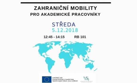 Zahraniční mobility: Informační schůzka pro akademické pracovníky VŠE (5.12.)