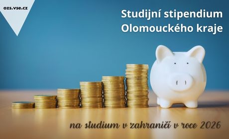 Studijní stipendium Olomouckého kraje na studium v zahraničí v roce 2026